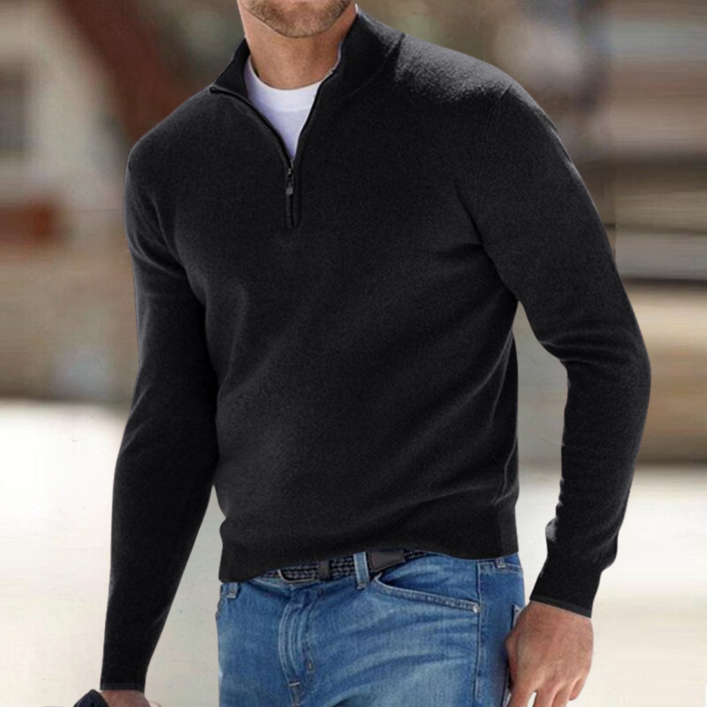 Pull zippé col montant maille douce coupe ajustée rythme du quotidien homme – Villeneuve-sur-Lot