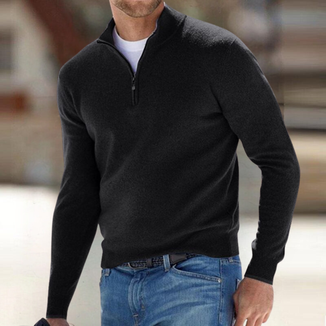 Pull zippé col montant maille douce coupe ajustée rythme du quotidien homme – Villeneuve-sur-Lot