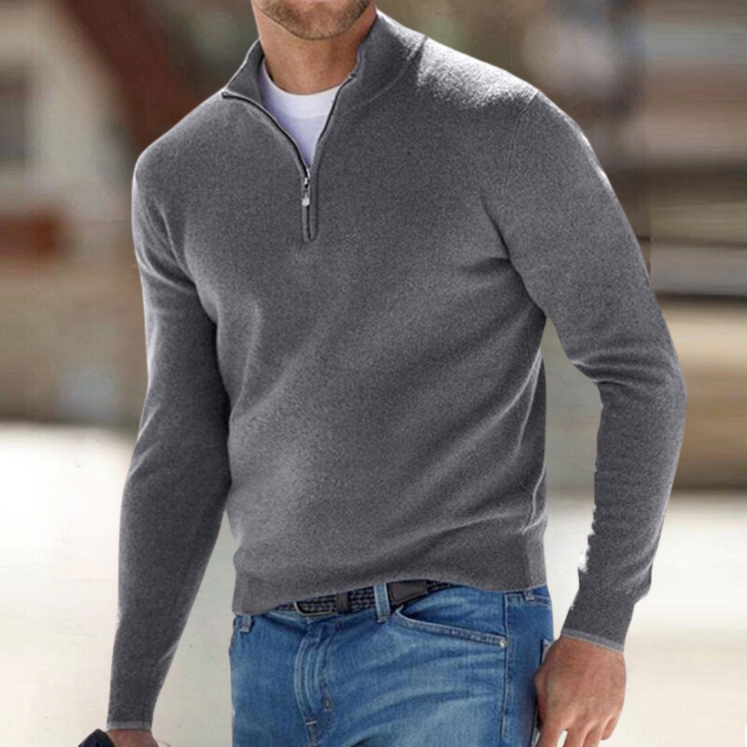 Pull zippé col montant maille douce coupe ajustée rythme du quotidien homme – Villeneuve-sur-Lot