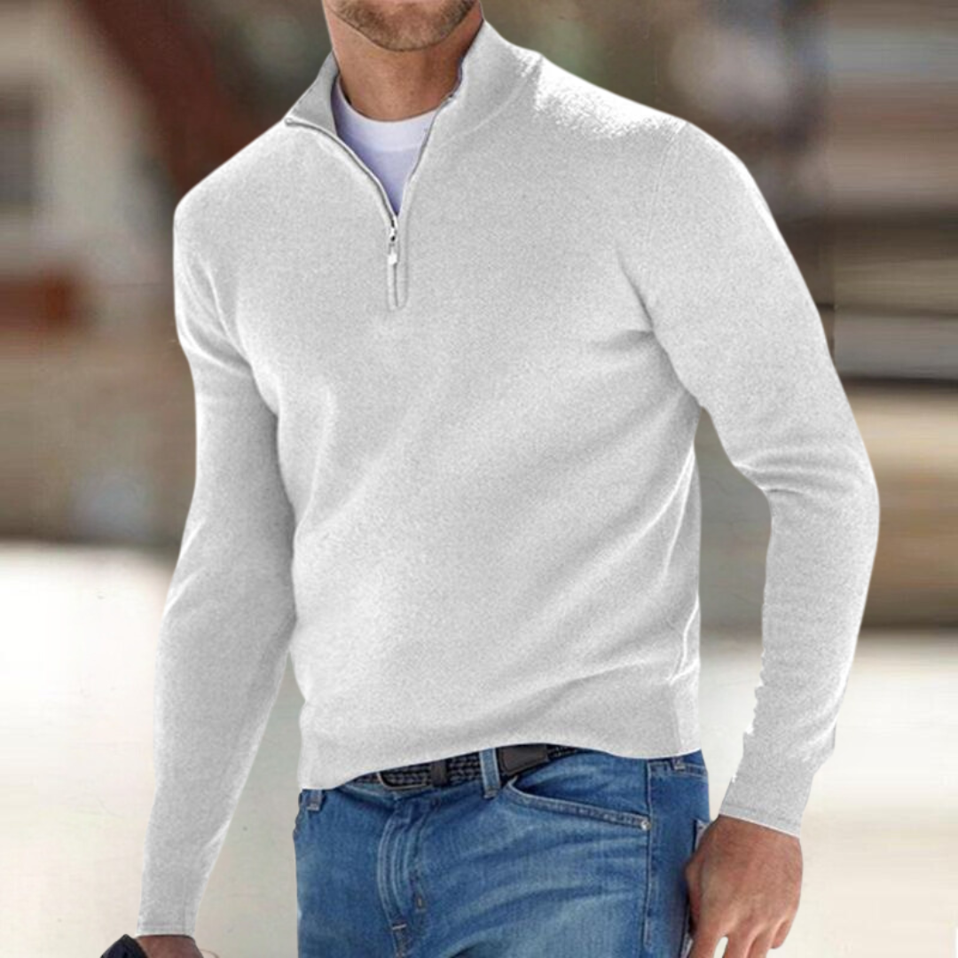 Pull zippé col montant maille douce coupe ajustée rythme du quotidien homme – Villeneuve-sur-Lot