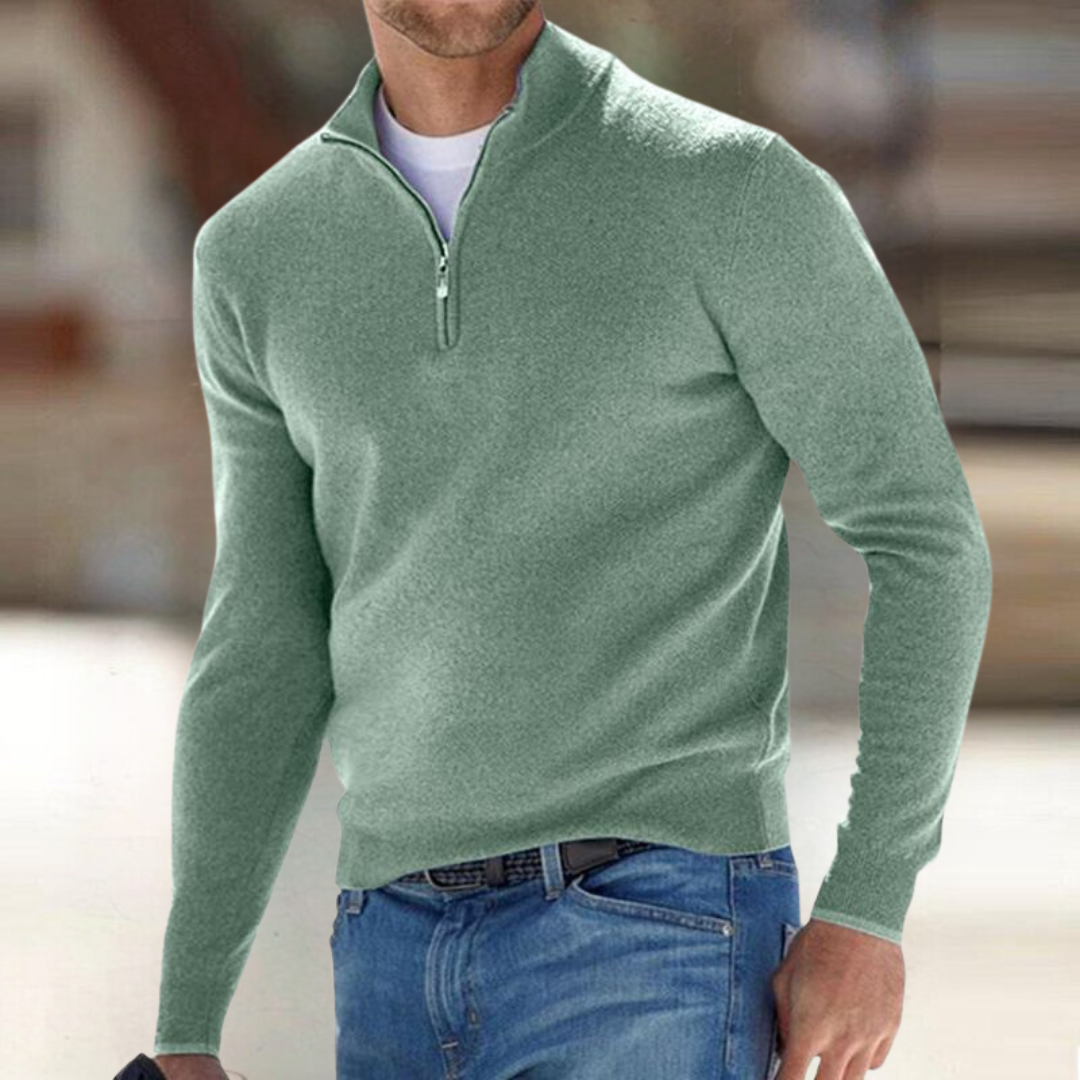 Pull zippé col montant maille douce coupe ajustée rythme du quotidien homme – Villeneuve-sur-Lot