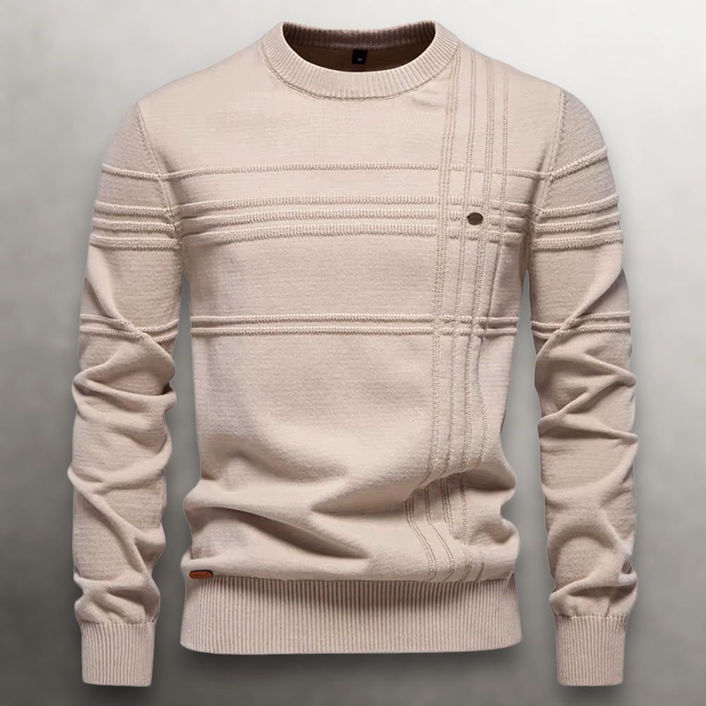 Pull classique et élégant en maille chaude coupe ajustée quotidien homme – Vieux-Boucau