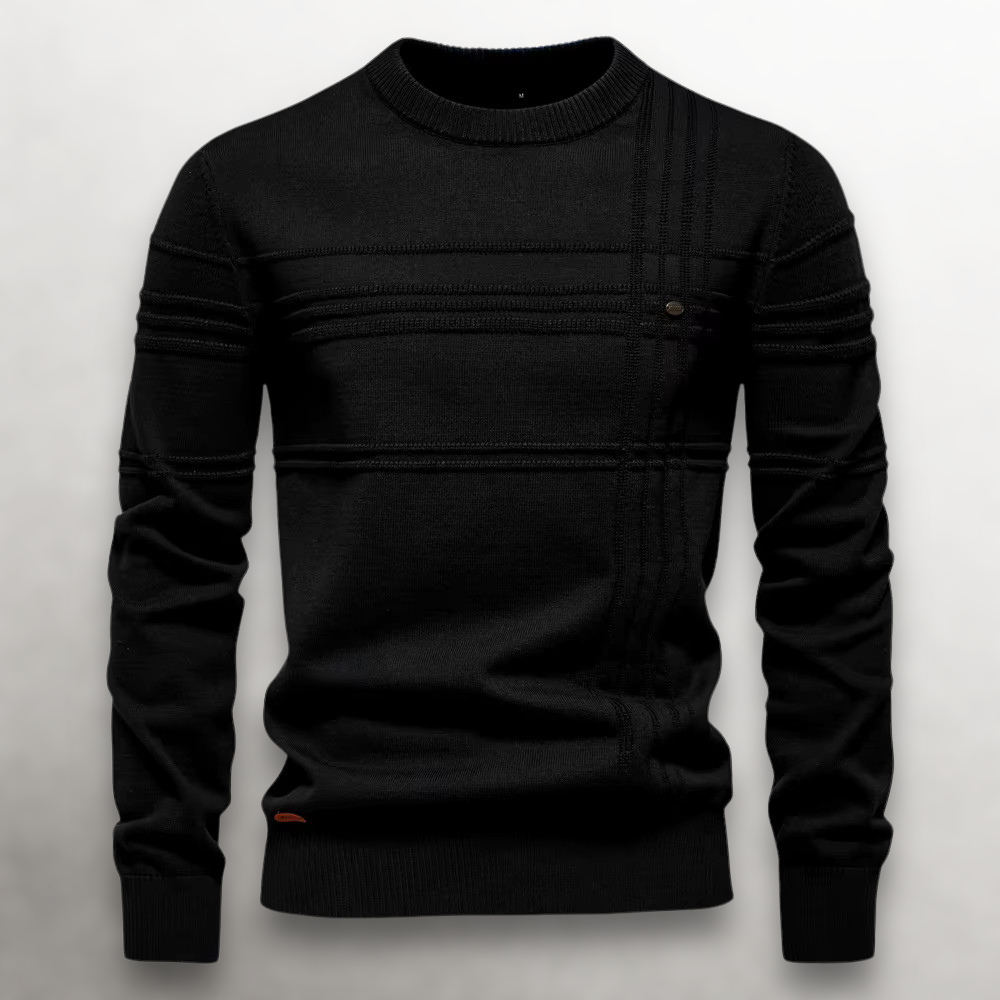 Pull classique et élégant en maille chaude coupe ajustée quotidien homme – Vieux-Boucau