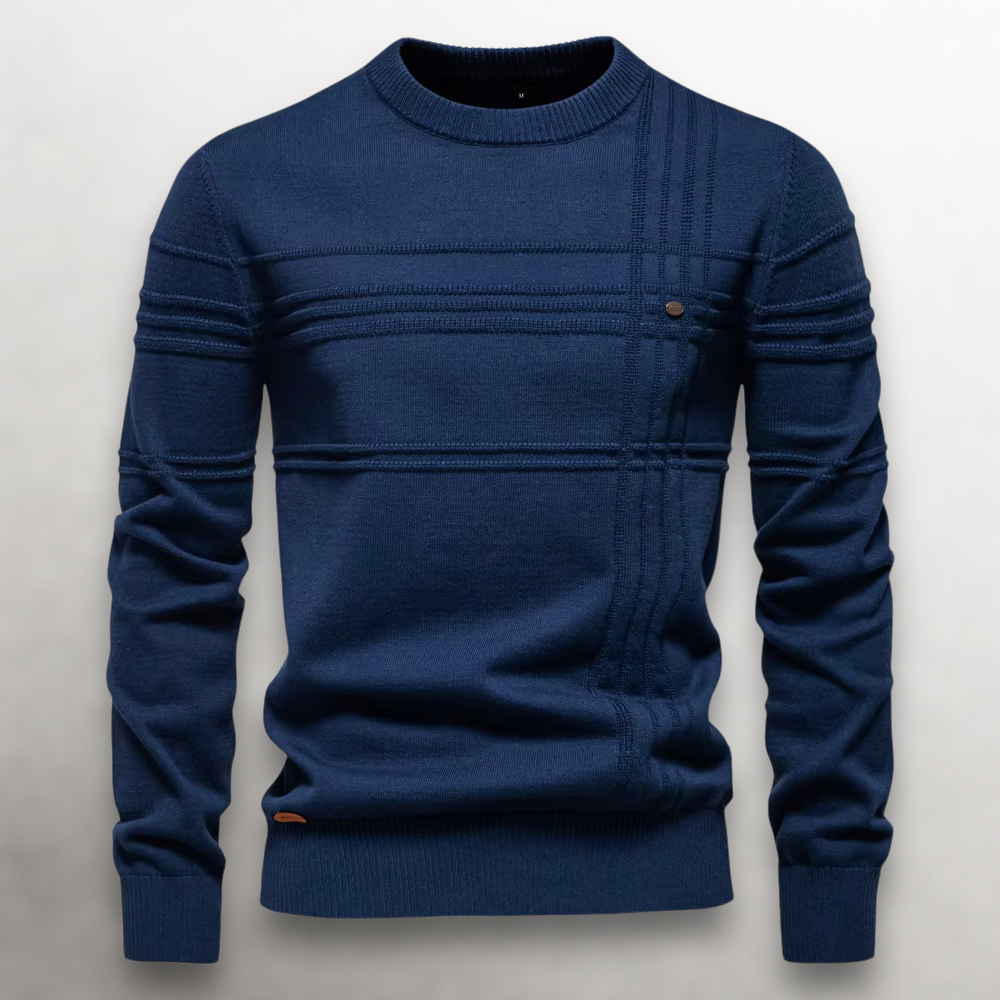Pull classique et élégant en maille chaude coupe ajustée quotidien homme – Vieux-Boucau