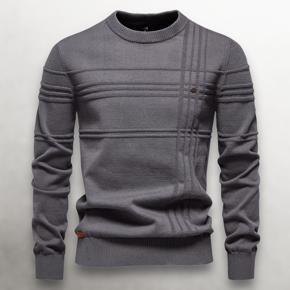 Pull classique et élégant en maille chaude coupe ajustée quotidien homme – Vieux-Boucau