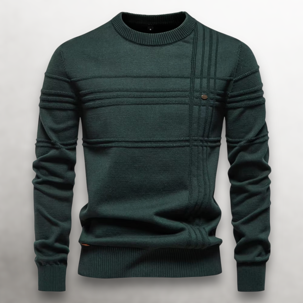 Pull classique et élégant en maille chaude coupe ajustée quotidien homme – Vieux-Boucau
