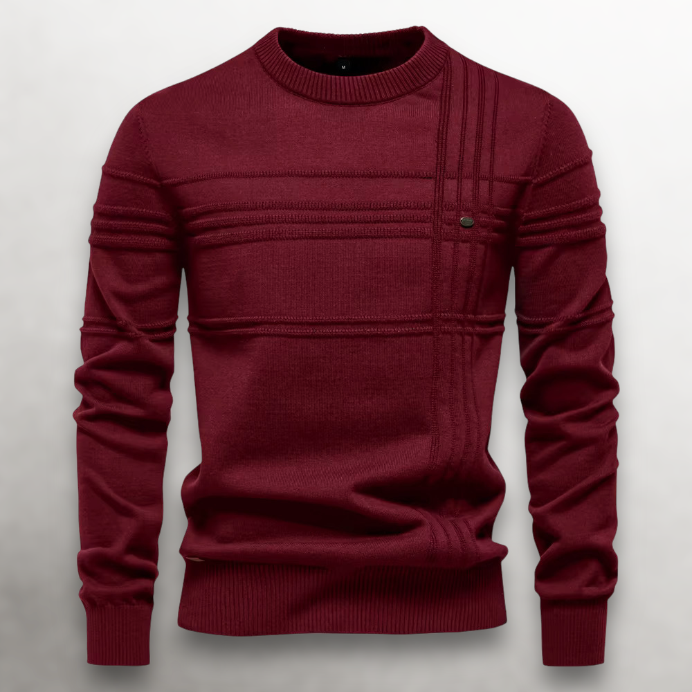Pull classique et élégant en maille chaude coupe ajustée quotidien homme – Vieux-Boucau
