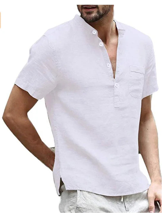 Chemise d'été fluide manches longues à la finition soignée homme – Ansouis