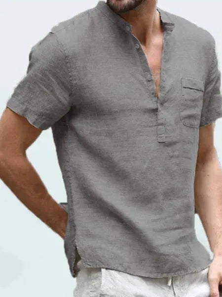 Chemise d'été fluide manches longues à la finition soignée homme – Ansouis