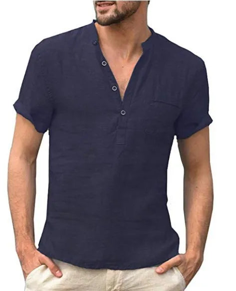 Chemise d'été fluide manches longues à la finition soignée homme – Ansouis