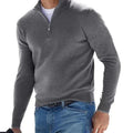 Pull en coton à demi-zip col camionneur structuré homme – Soufflot
