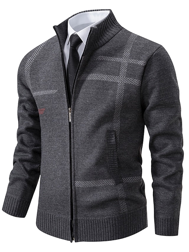Pull zippé pratique en maille au style intemporel homme – Quai Voltaire