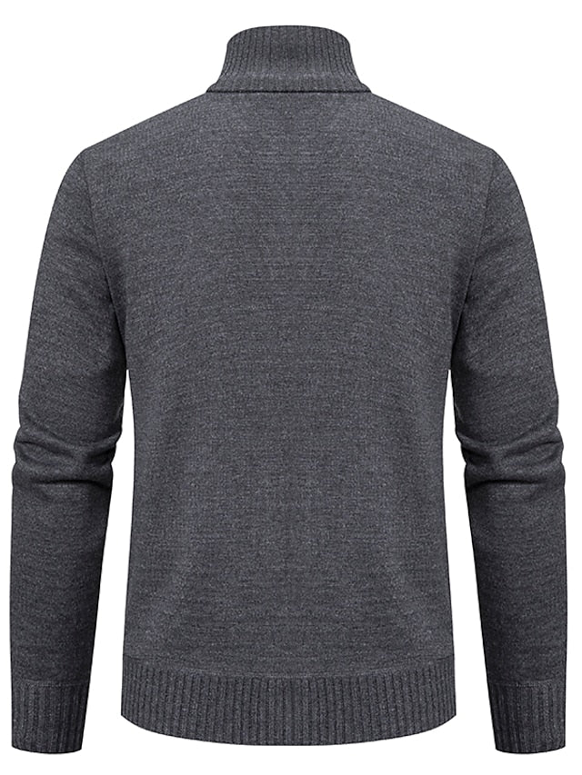 Pull zippé pratique en maille au style intemporel homme – Quai Voltaire