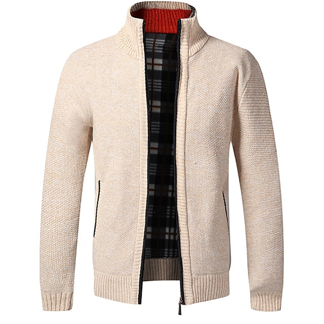 Cardigan long zippé chaleureux au style intemporel homme – Saint-Dominique
