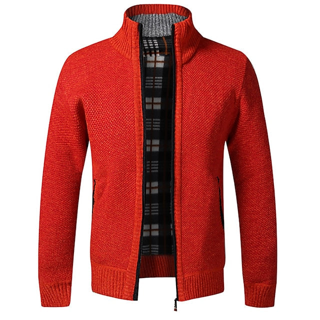 Cardigan long zippé chaleureux au style intemporel homme – Saint-Dominique