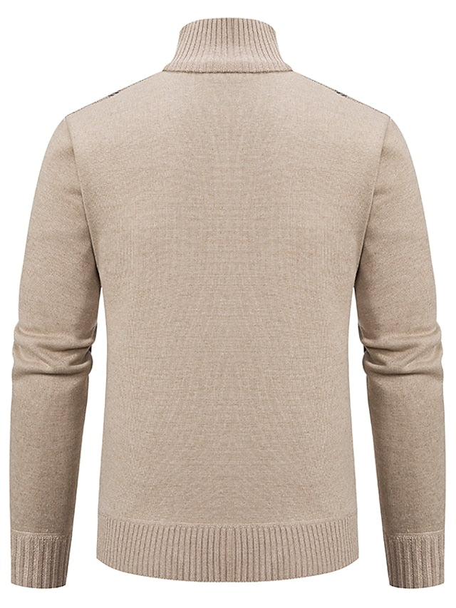 Pull zippé pratique en maille au style intemporel homme – Quai Voltaire