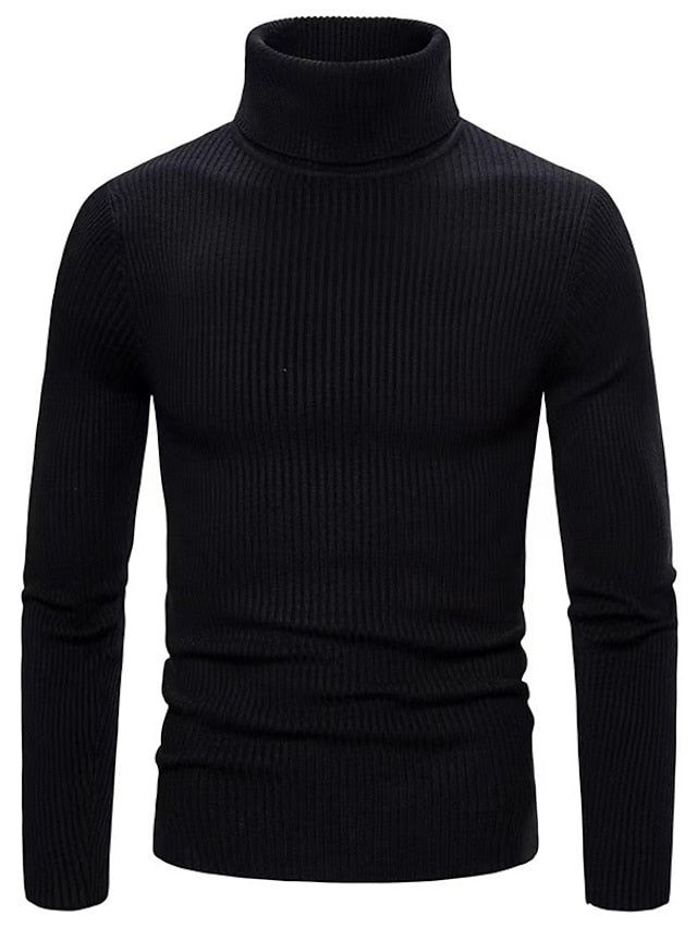 Pull col roulé coupe ajustée en maille chaude homme – Servandoni