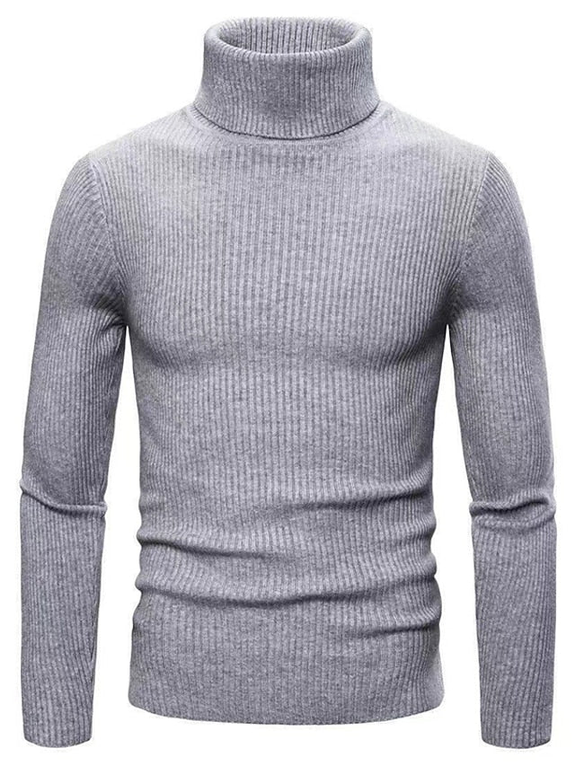 Pull col roulé coupe ajustée en maille chaude homme – Servandoni