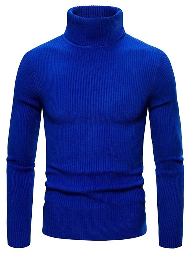 Pull col roulé coupe ajustée en maille chaude homme – Servandoni
