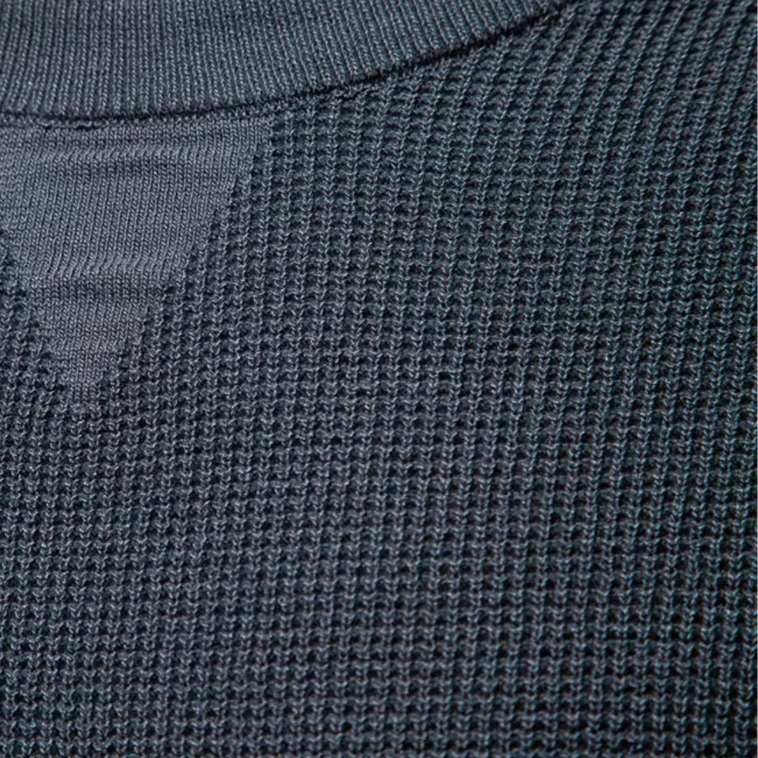 Pull col rond en maille côtelée manches raglan élégant homme – Beynac