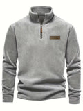 Pull en polaire douce col montant zippé manches longues homme – Plogoff