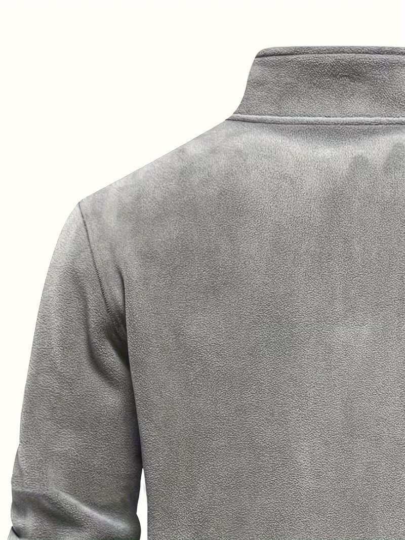 Pull en polaire douce col montant zippé manches longues homme – Plogoff