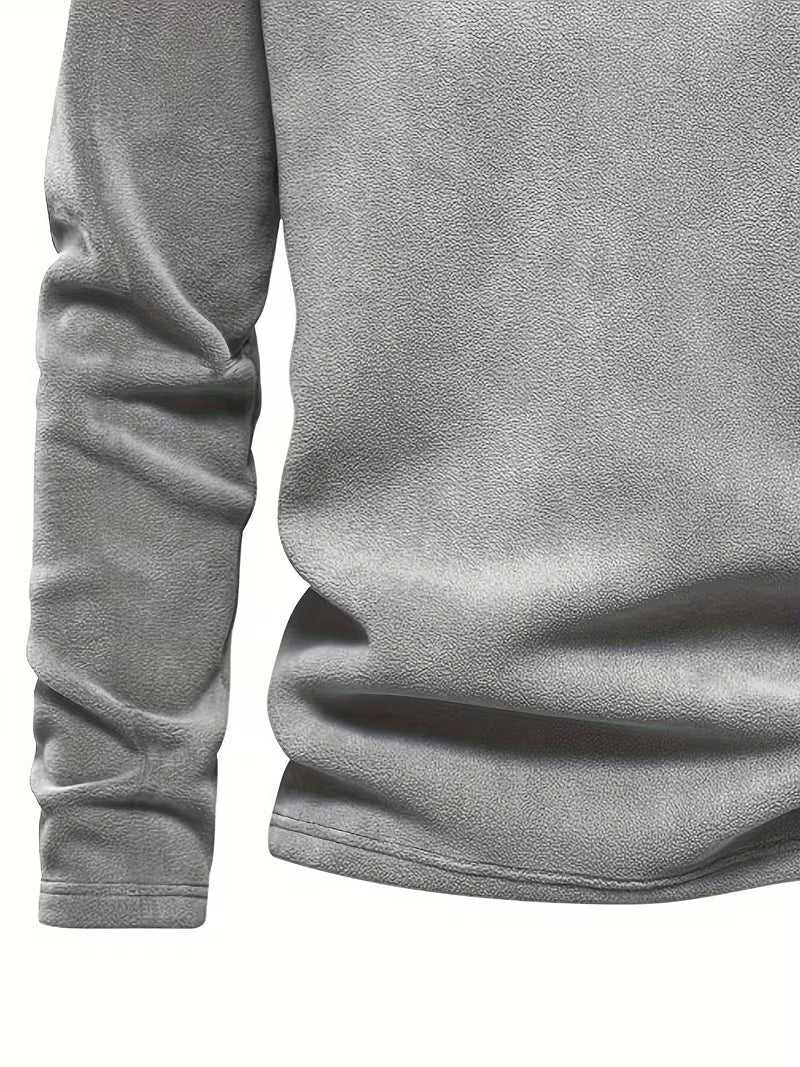 Pull en polaire douce col montant zippé manches longues homme – Plogoff