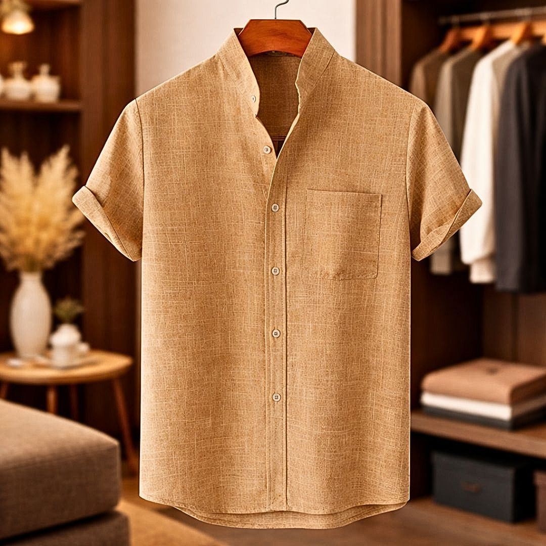 Chemise manches courtes coupe ajustée