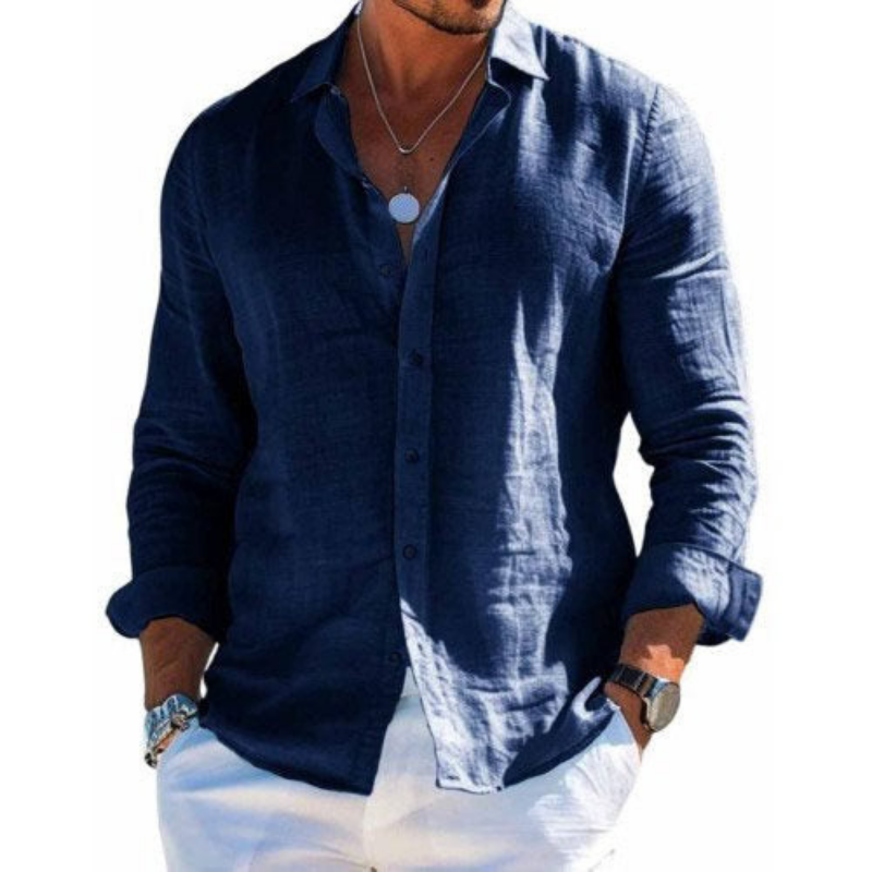 Chemise d'été légère aspect lin