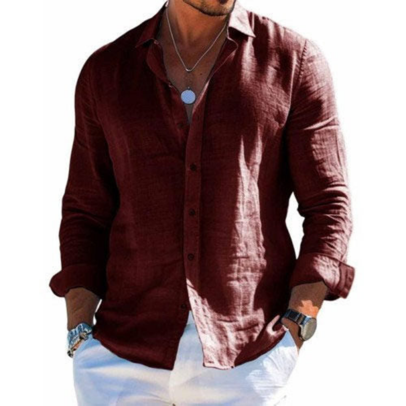 Chemise d'été légère aspect lin