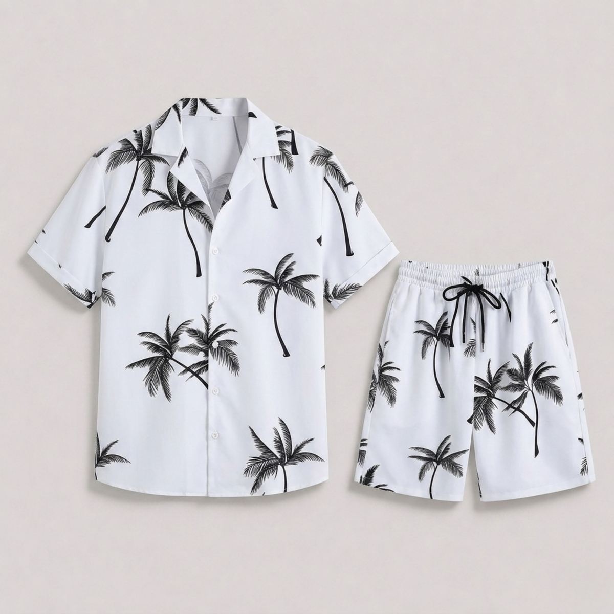 Ensemble chemise et short tropical manches courtes d'été pour vacances homme – Preignac