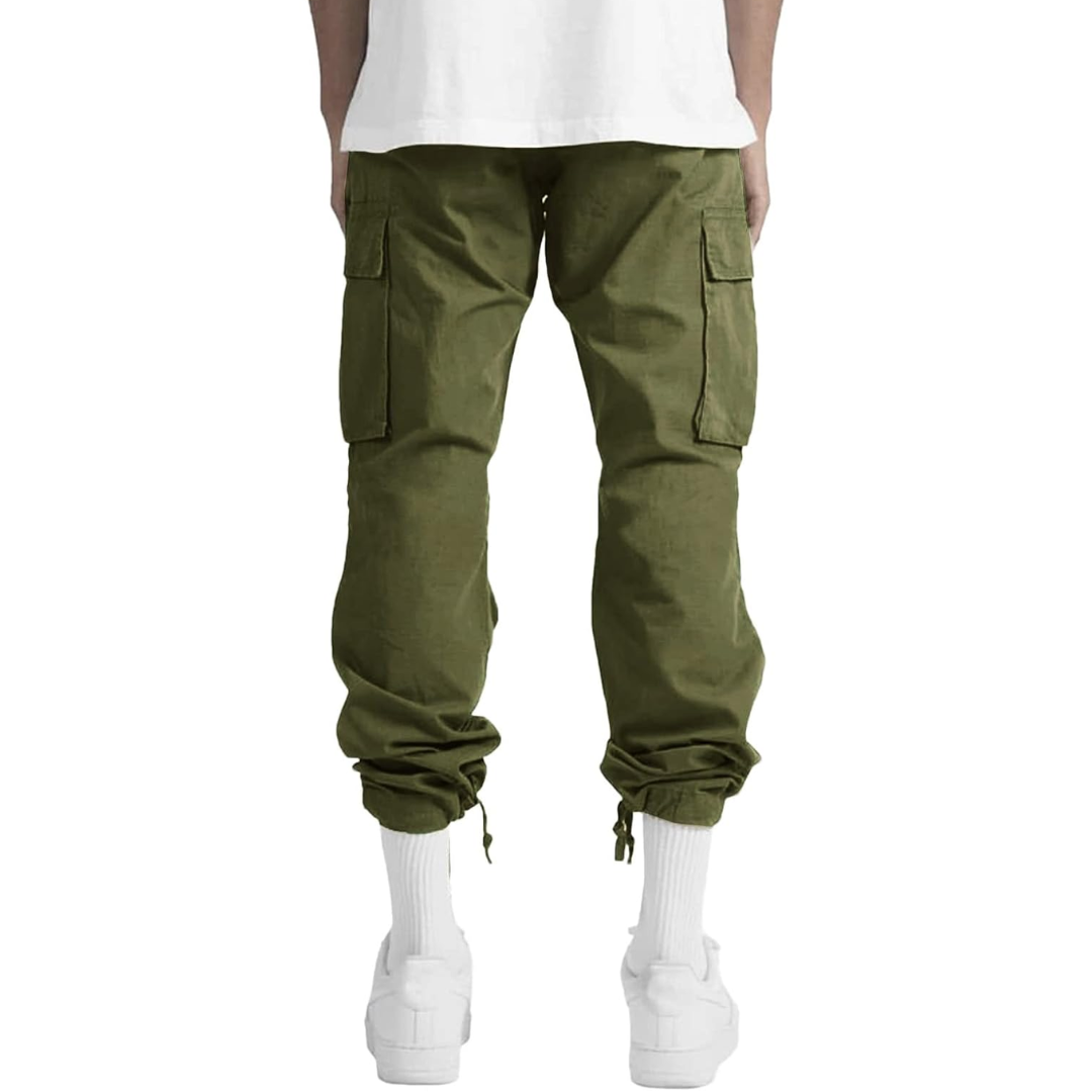 Pantalon cargo décontracté à poches multiples style streetwear homme – Pléneuf