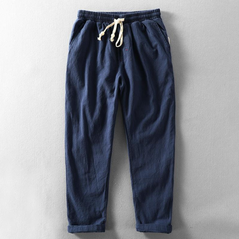 Pantalon en lin coupe décontractée au chic discret homme – Mandelieu