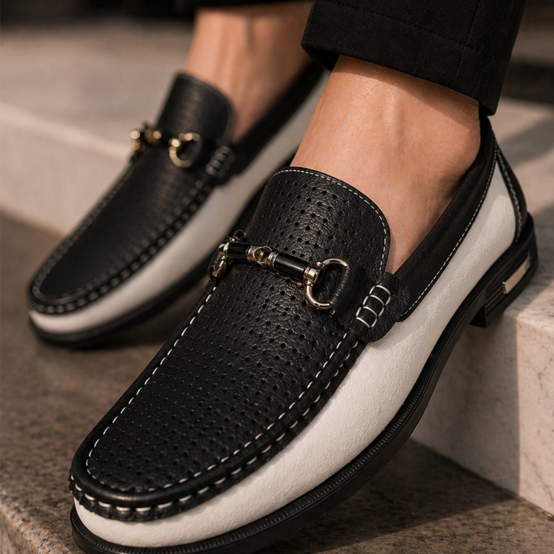 Mocassins perforés à enfiler