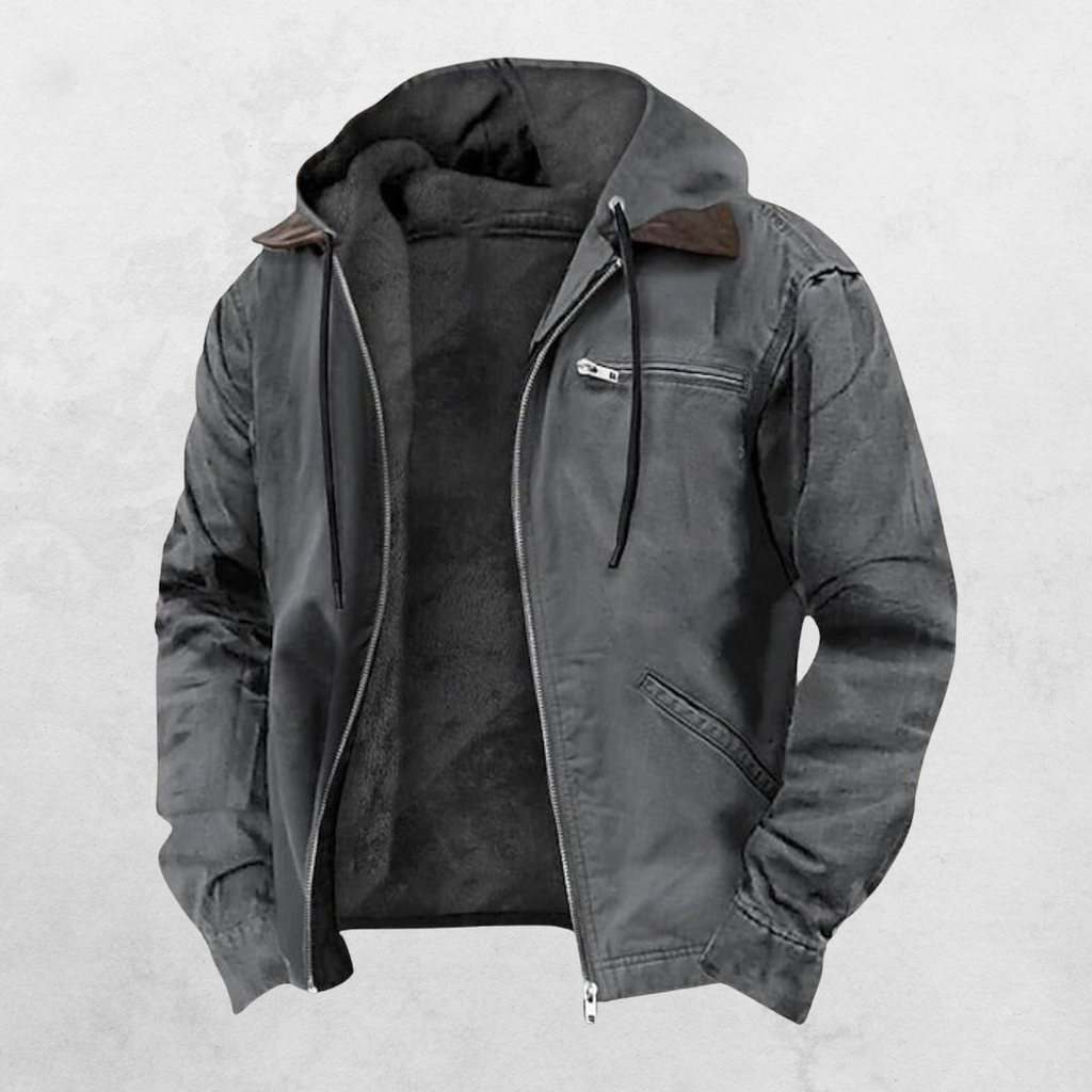 Veste chaude de tous les jours coupe droite zippée homme – Lessay