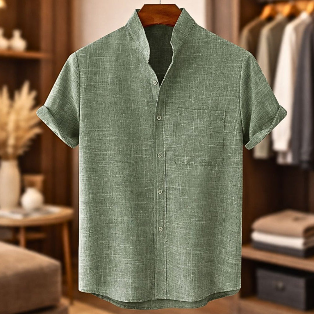 Chemise manches courtes coupe ajustée