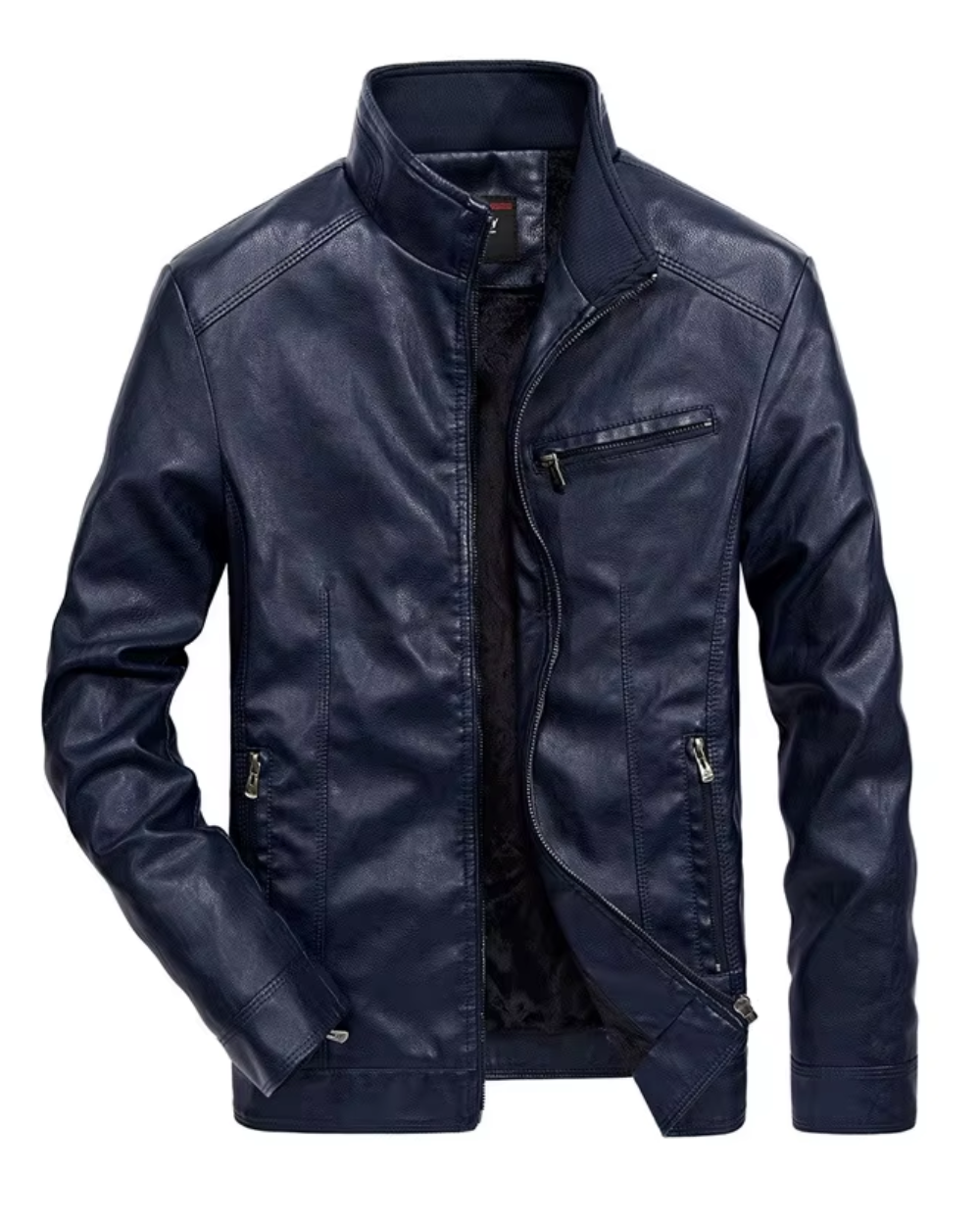 Veste effet cuir souple chic décontractée