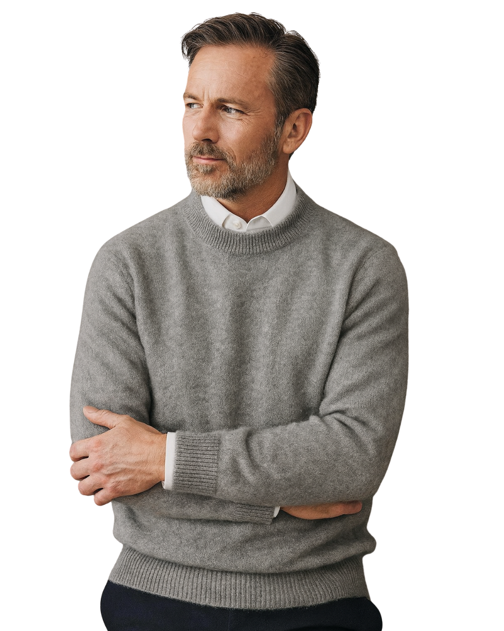 Pull élégant en cachemire col rond au style intemporel homme – Archives