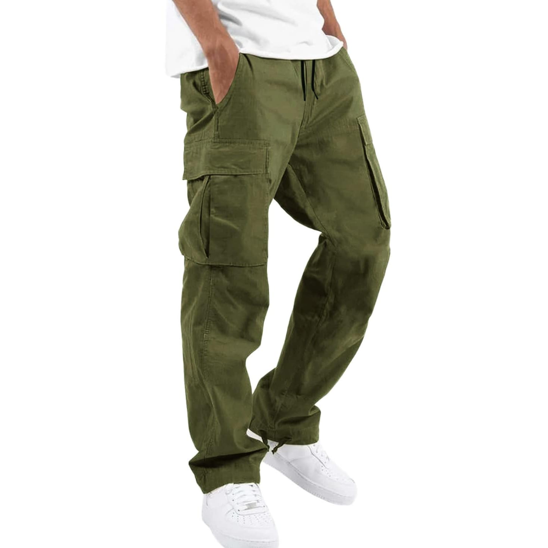 Pantalon cargo décontracté à poches multiples style streetwear homme – Pléneuf