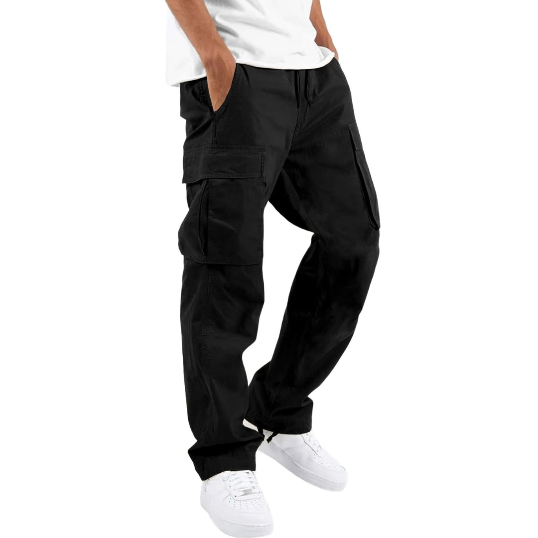 Pantalon cargo décontracté à poches multiples style streetwear homme – Pléneuf