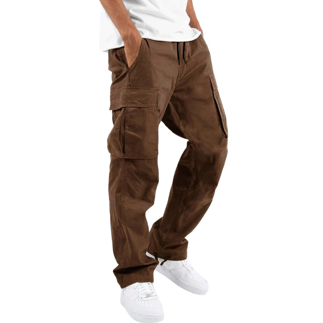 Pantalon cargo décontracté à poches multiples style streetwear homme – Pléneuf