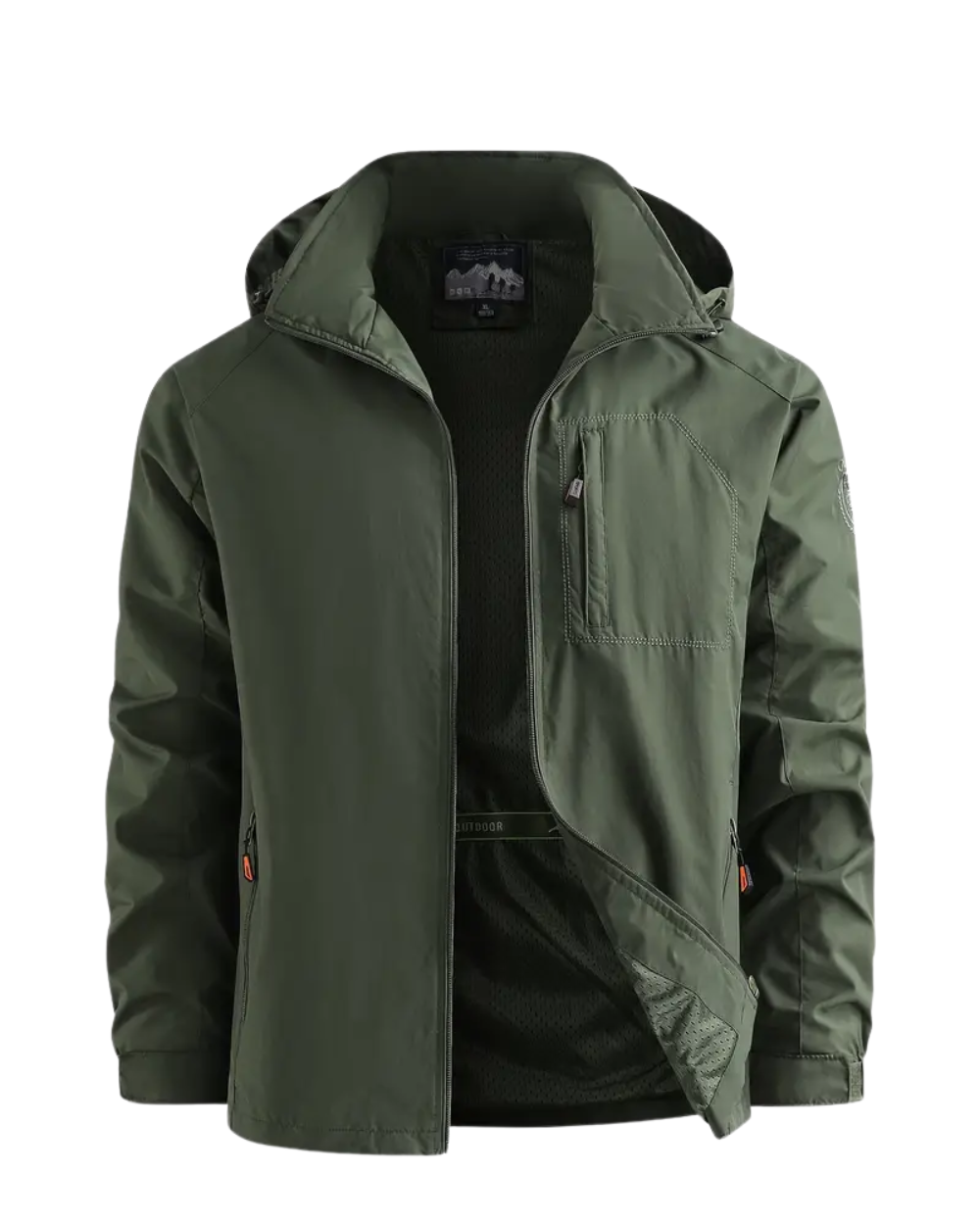 Veste légère zippée à capuche