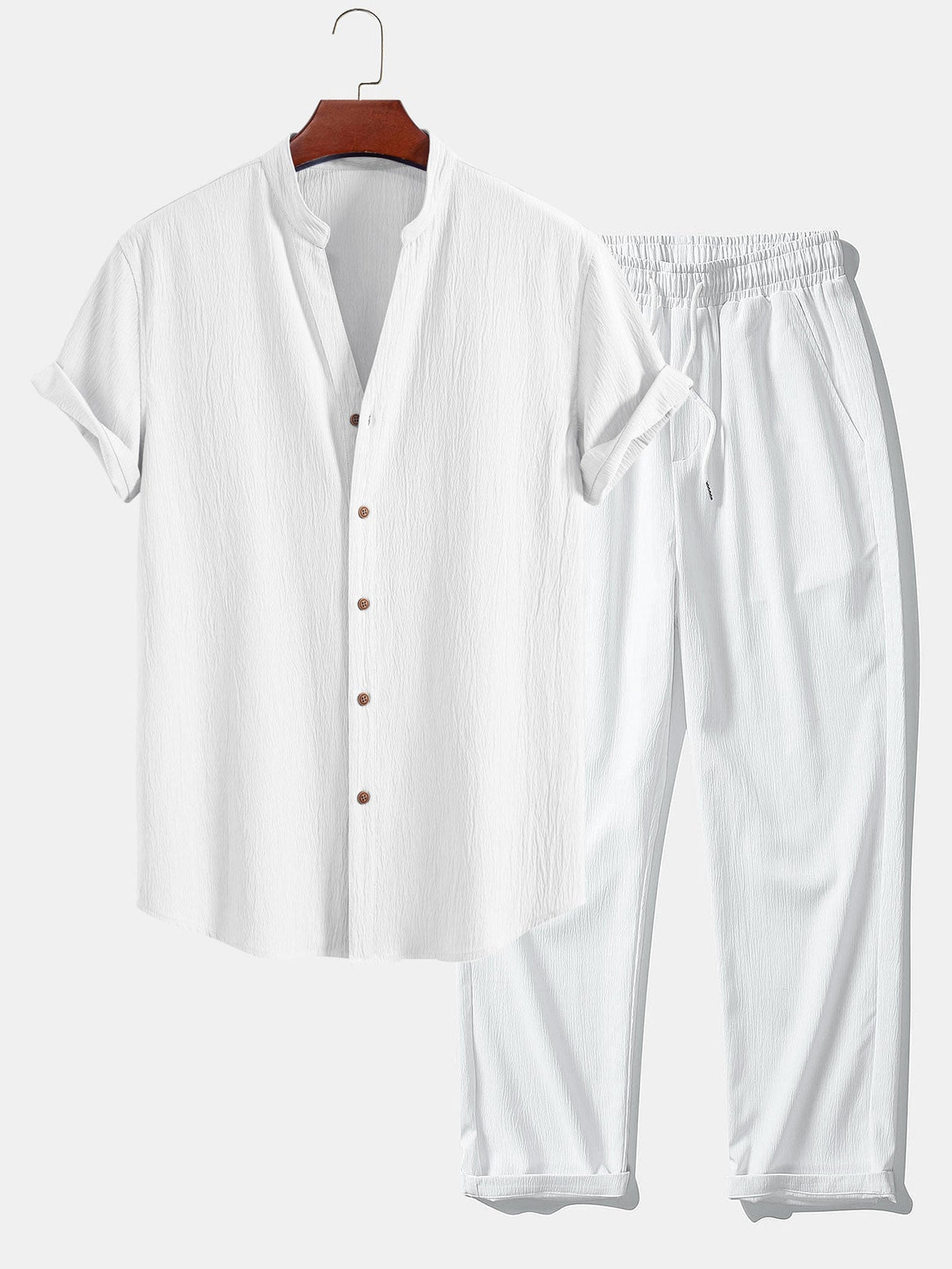 Ensemble chemise manches courtes et pantalon ample