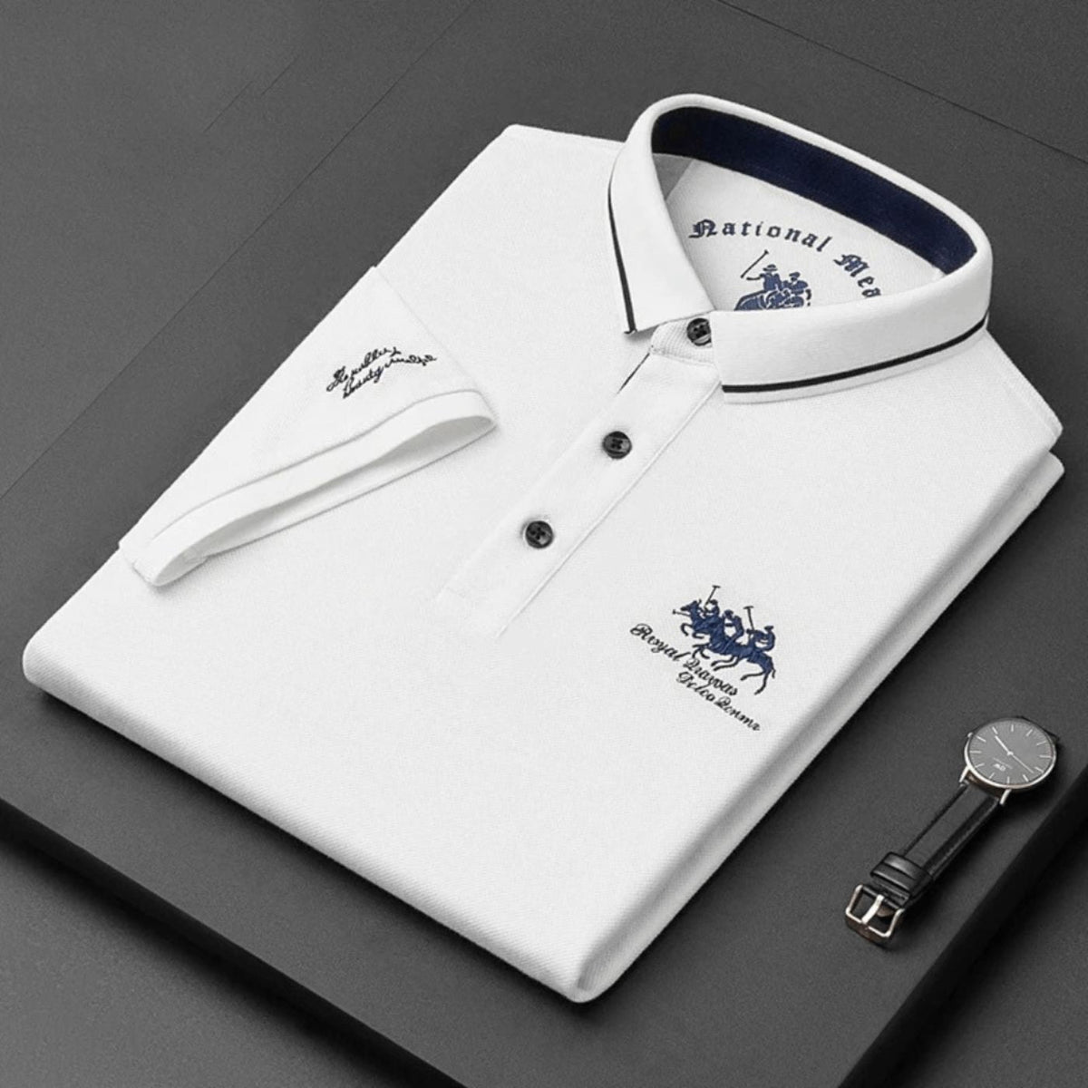 Polo de qualité mélange doux maintien de forme finition soignée homme – Gevrey