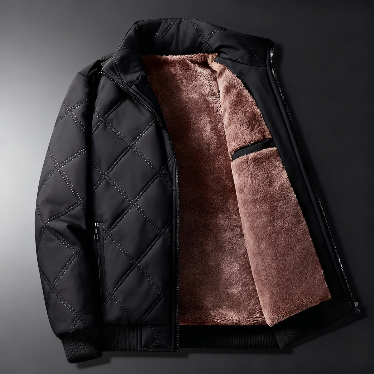 Veste matelassée zippée doublure polaire