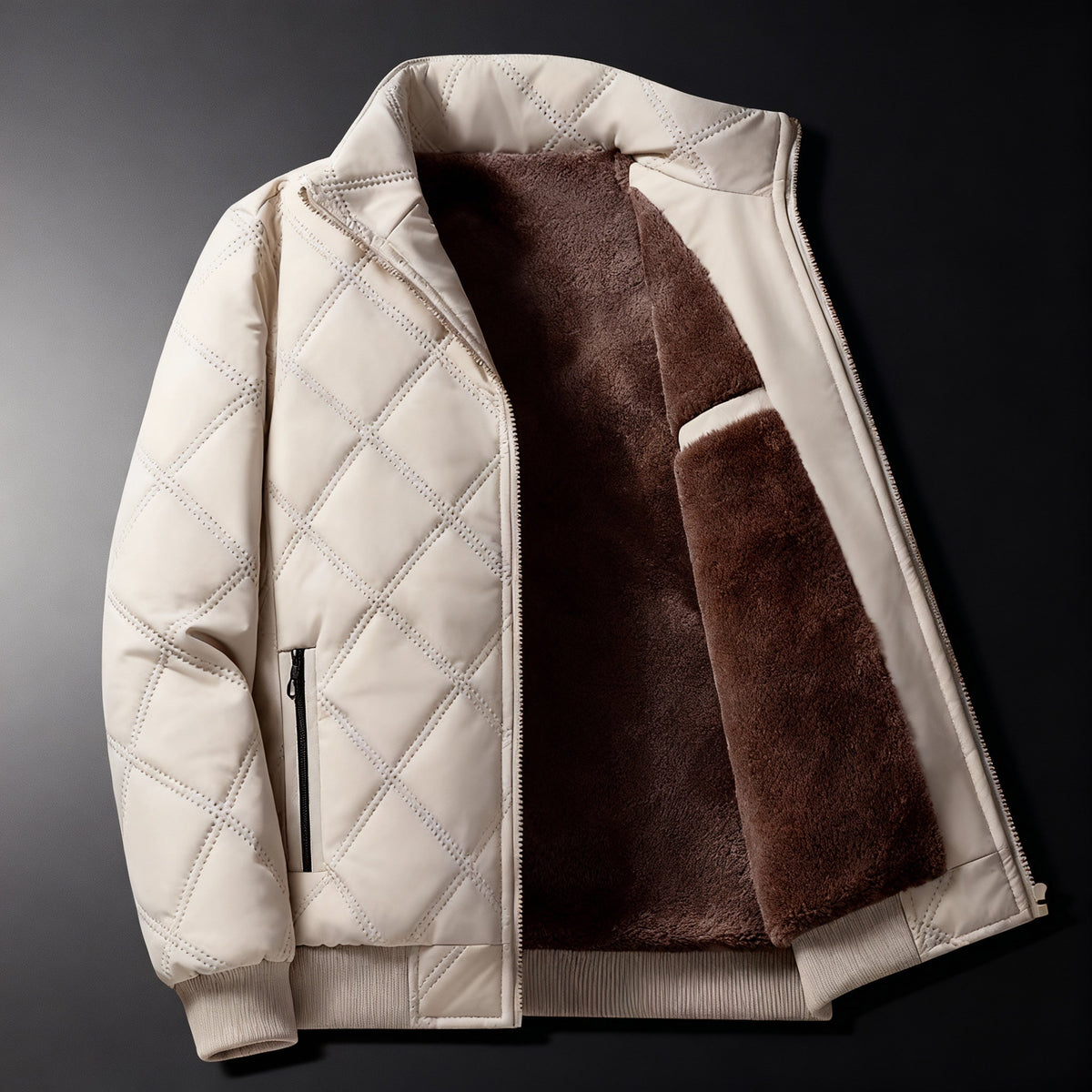 Veste matelassée zippée doublure polaire
