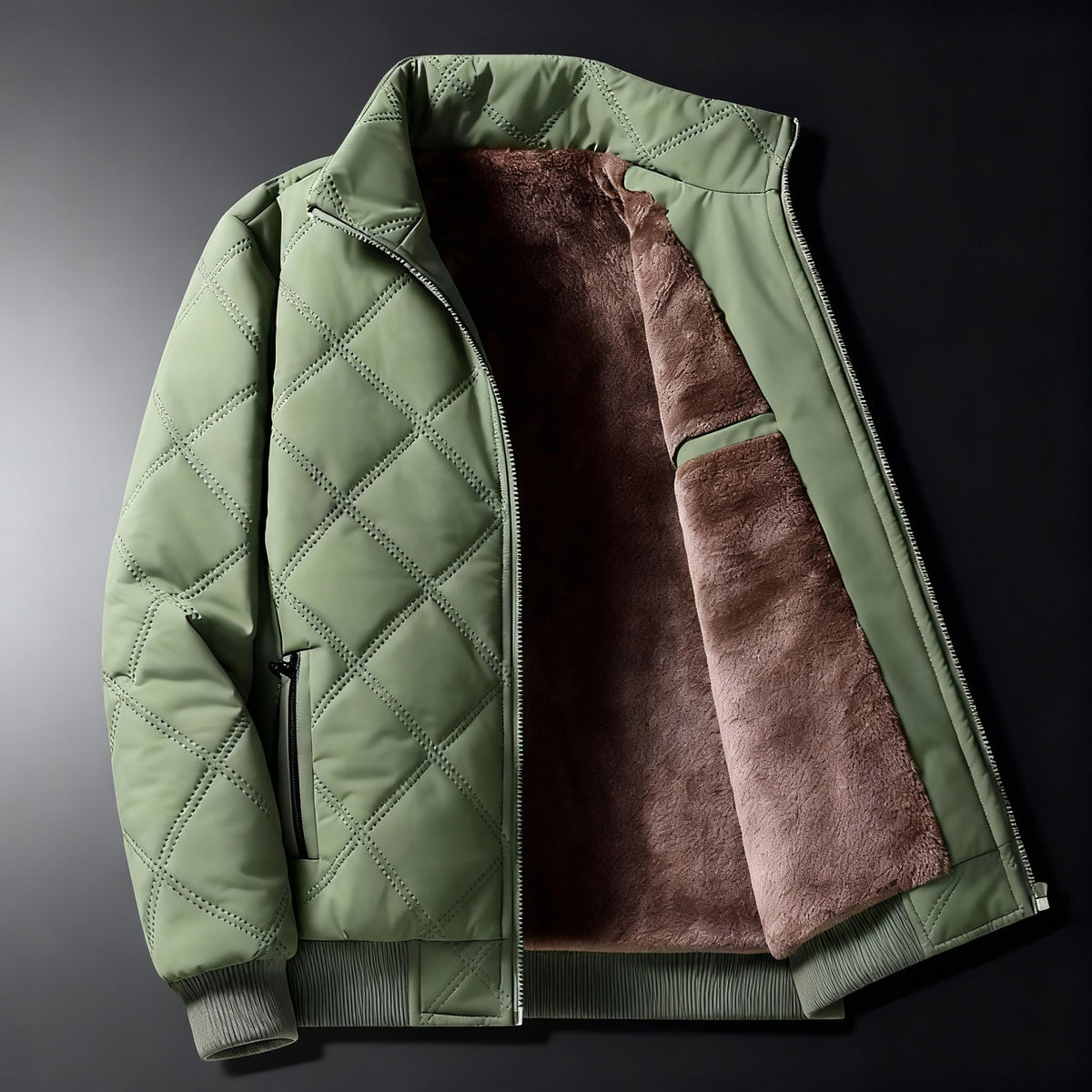 Veste matelassée zippée doublure polaire