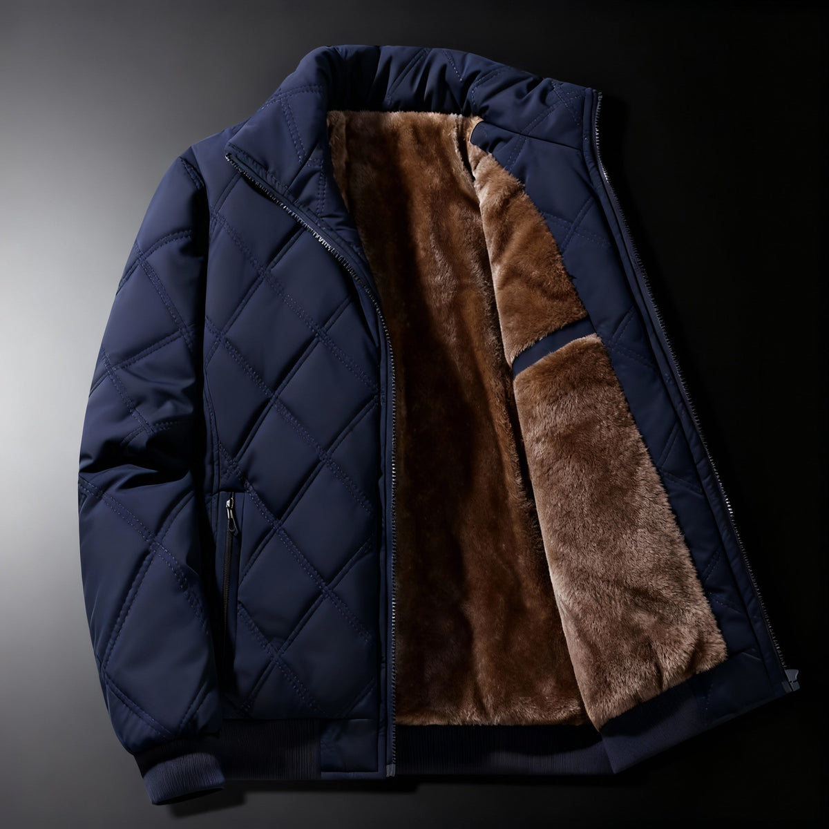 Veste matelassée zippée doublure polaire