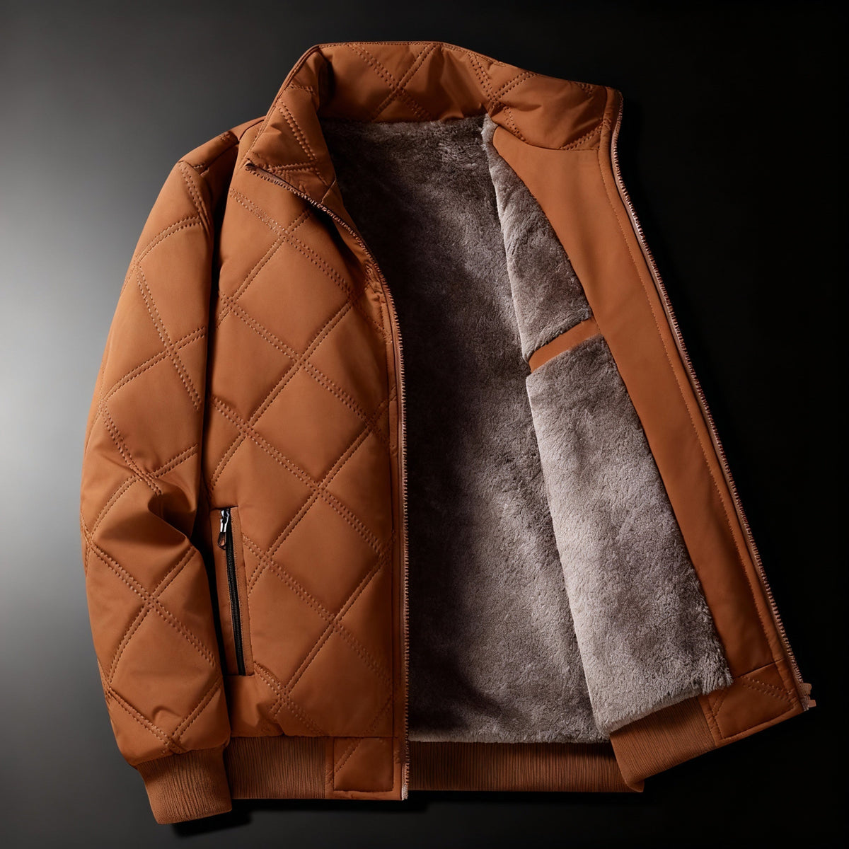 Veste matelassée zippée doublure polaire