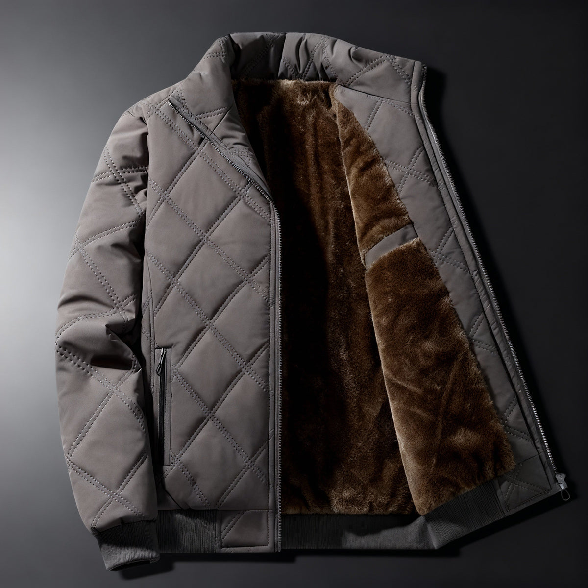 Veste matelassée zippée doublure polaire